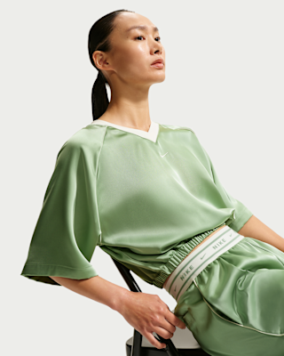 Nike Sportswear Women's Oversized Satin Top. Nike ID